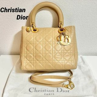 クリスチャンディオール(Christian Dior)のクリスチャンディオール レザーレディディオール 2WAY ショルダーハンドバッグ(ハンドバッグ)