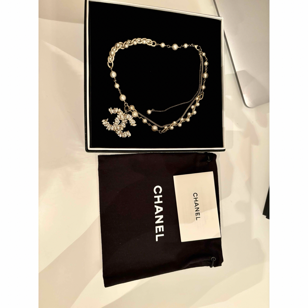 CHANEL(シャネル)のCHANELパール＆ストーンネックレス　セレモニー　結婚式　オケージョン レディースのアクセサリー(ネックレス)の商品写真