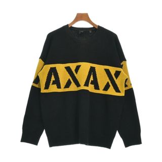 A/X ARMANI EXCHANGE ニット・セーター M 黒x黄 【古着】【中古】(ニット/セーター)