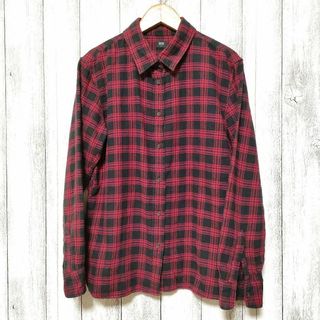 ユニクロ(UNIQLO)のUNIQLO ユニクロ (M)　フランネルチェックシャツ　ブラウス(シャツ/ブラウス(長袖/七分))