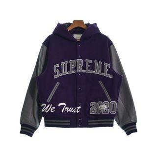 シュプリーム(Supreme)のSupreme シュプリーム スタジャン M 紫xグレー 【古着】【中古】(スタジャン)