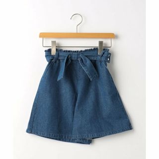 ユナイテッドアローズグリーンレーベルリラクシング(UNITED ARROWS green label relaxing)の【COBALT】デニム リボンベルト キュロット 110cm-130cm(パンツ/スパッツ)