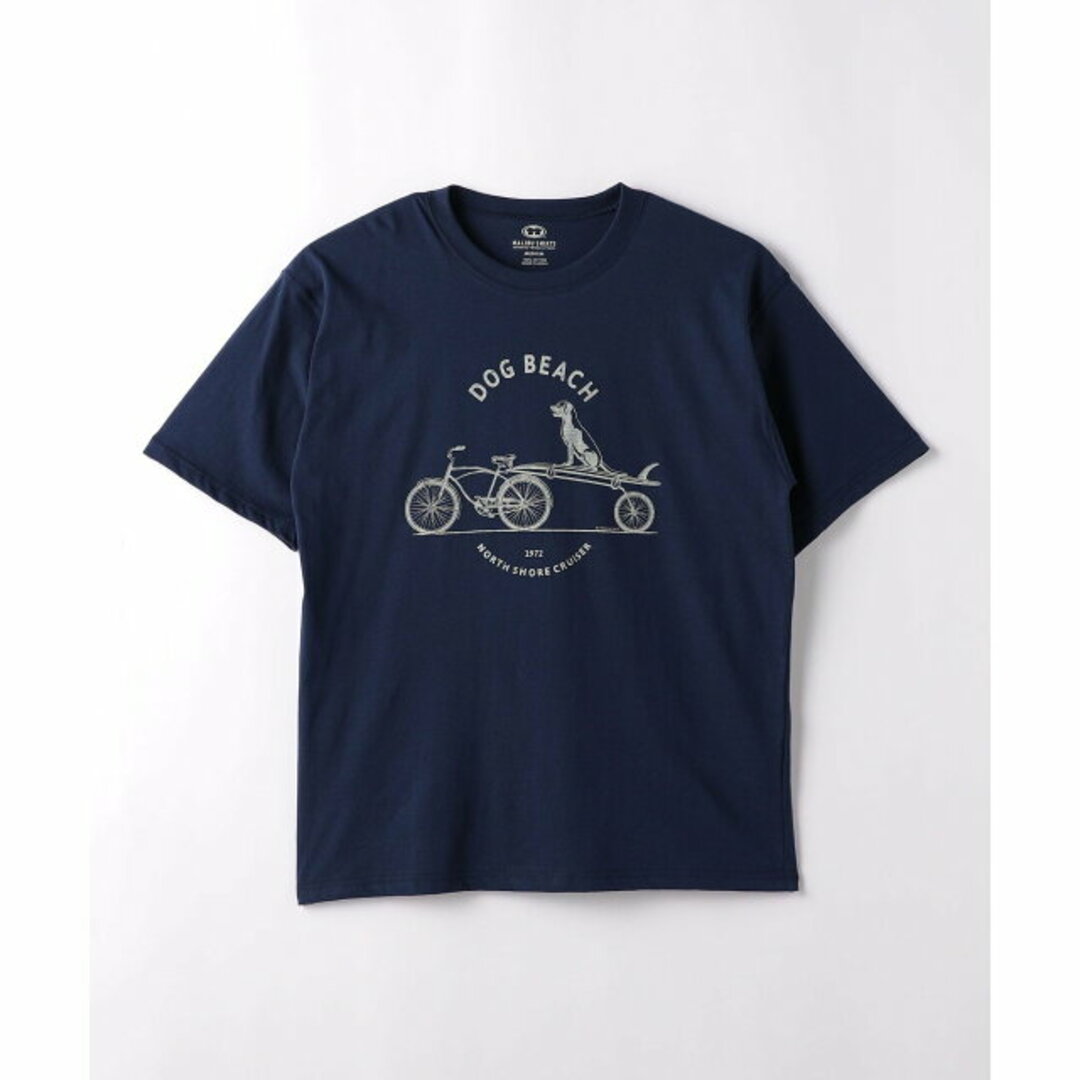 UNITED ARROWS green label relaxing(ユナイテッドアローズグリーンレーベルリラクシング)の【NAVY】【別注】<MALIBU SHIRTS>GLR ドッグ ビーチ1 プリント Tシャツ メンズのトップス(Tシャツ/カットソー(半袖/袖なし))の商品写真