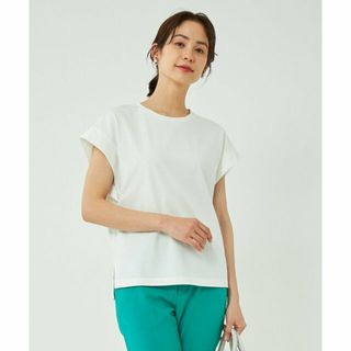 ユナイテッドアローズグリーンレーベルリラクシング(UNITED ARROWS green label relaxing)の【WHITE】ワイド フレンチスリーブ Tシャツ -汗染み防止-(カットソー(長袖/七分))