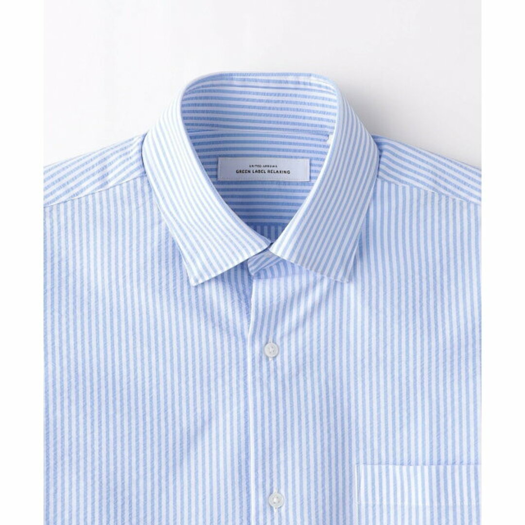 UNITED ARROWS green label relaxing(ユナイテッドアローズグリーンレーベルリラクシング)の【LT.BLUE】ラッカンサッカーストライプ スタンダード ドレスシャツ -ストレッチ・イージーアイロン・吸水速乾- その他のその他(その他)の商品写真