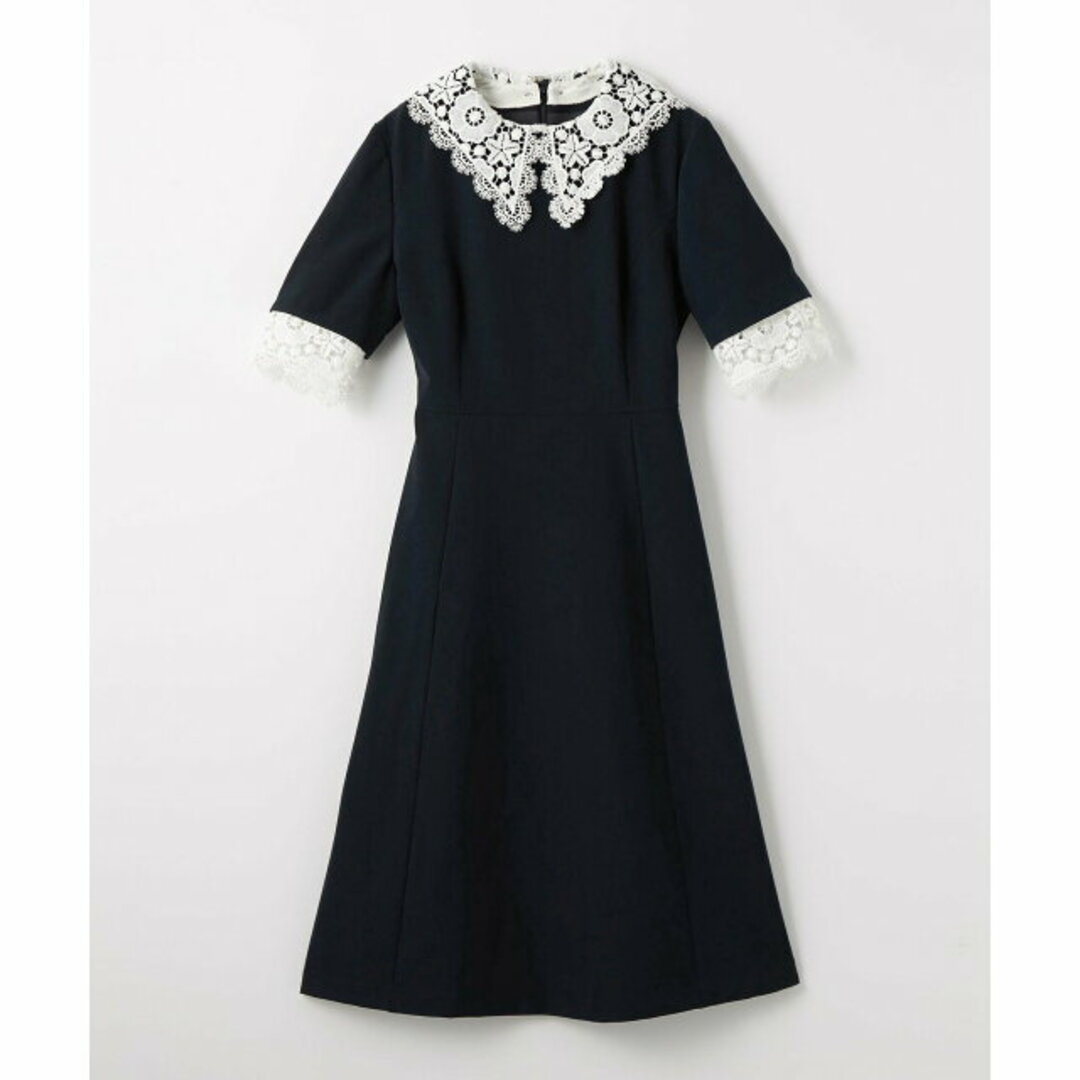 UNITED ARROWS green label relaxing(ユナイテッドアローズグリーンレーベルリラクシング)の【NAVY】【FREE】<MAKE BETTER THINGS>コラボ カクエリ レースツキ ワンピース レディースのワンピース(ロングワンピース/マキシワンピース)の商品写真