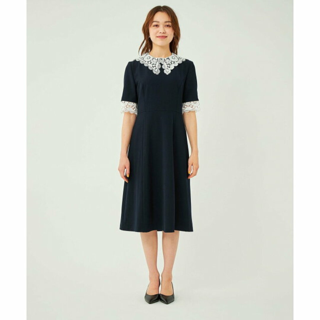 UNITED ARROWS green label relaxing(ユナイテッドアローズグリーンレーベルリラクシング)の【NAVY】【FREE】<MAKE BETTER THINGS>コラボ カクエリ レースツキ ワンピース レディースのワンピース(ロングワンピース/マキシワンピース)の商品写真