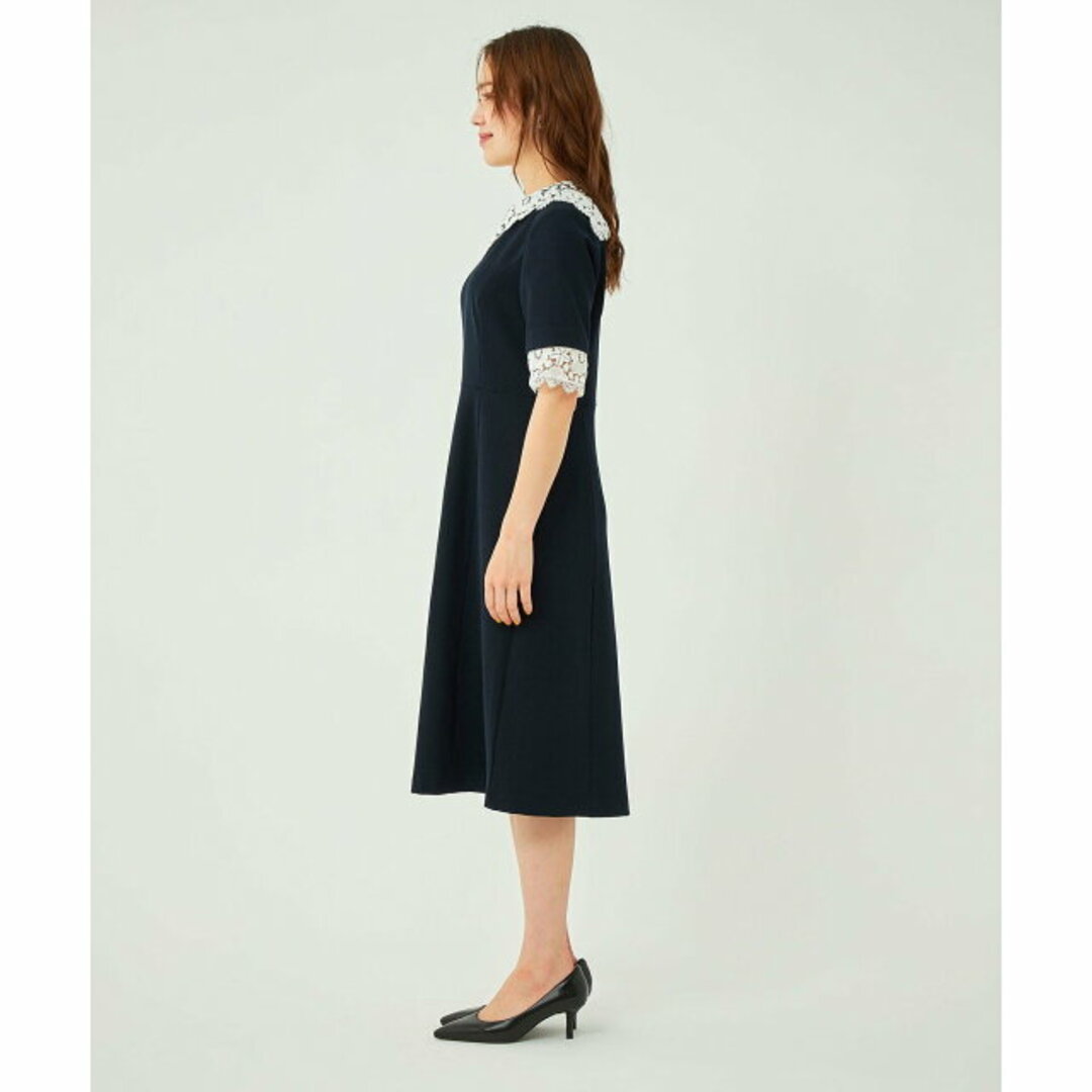 UNITED ARROWS green label relaxing(ユナイテッドアローズグリーンレーベルリラクシング)の【NAVY】【FREE】<MAKE BETTER THINGS>コラボ カクエリ レースツキ ワンピース レディースのワンピース(ロングワンピース/マキシワンピース)の商品写真