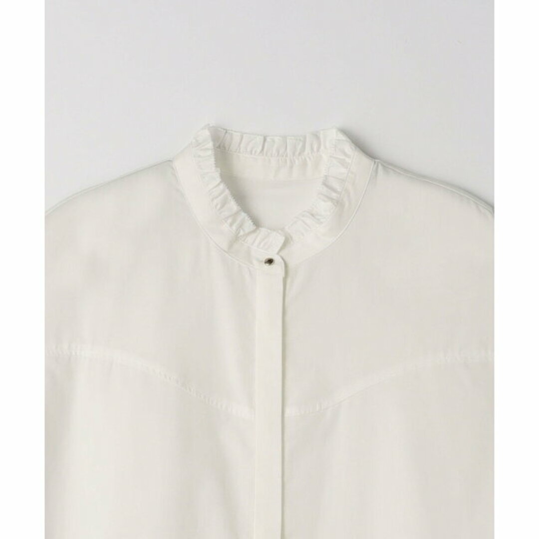 UNITED ARROWS green label relaxing(ユナイテッドアローズグリーンレーベルリラクシング)の【WHITE】フリルネック ノースリーブ ブラウス レディースのトップス(シャツ/ブラウス(長袖/七分))の商品写真