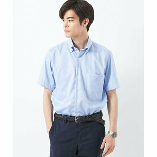 ユナイテッドアローズグリーンレーベルリラクシング(UNITED ARROWS green label relaxing)の【LT.BLUE】コットン ロイヤルオックス スタンダード ボタンダウン 半袖 ドレスシャツ -イージーアイロン・接触冷感-(その他)