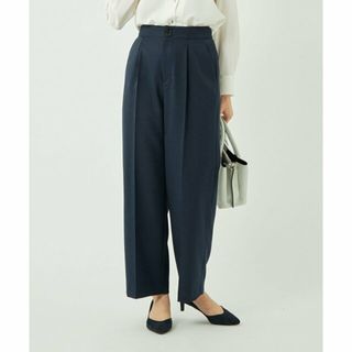 ユナイテッドアローズグリーンレーベルリラクシング(UNITED ARROWS green label relaxing)の【NAVY】スラブツイル ワイド ストレート パンツ -防シワ-(その他)