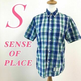 SENSE OF PLACE by URBAN RESEARCH - Sense of place センスオブプレイス S 半袖シャツ チェック