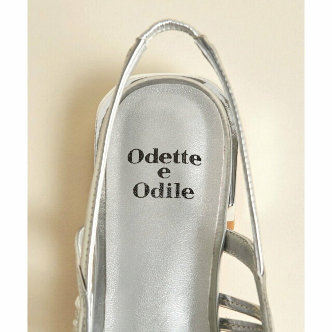 Odette e Odile(オデットエオディール)の【SILVER】スカシバックベルト フラット15●↑ レディースの靴/シューズ(ハイヒール/パンプス)の商品写真