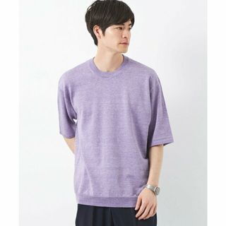 ユナイテッドアローズグリーンレーベルリラクシング(UNITED ARROWS green label relaxing)の【LILAC】リネンポリエステル プレーティング クルーネック Tシャツ -ウォッシャブル-(その他)