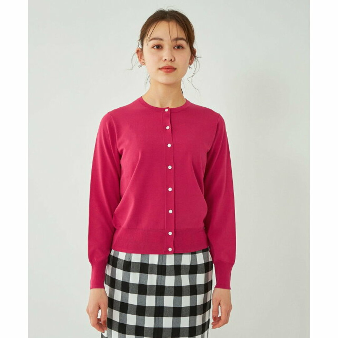 UNITED ARROWS green label relaxing(ユナイテッドアローズグリーンレーベルリラクシング)の【PINK】ドラキー クルーネック カーディガン2 -ウォッシャブル・UVカット- レディースのトップス(カーディガン)の商品写真