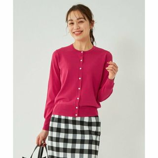 ユナイテッドアローズグリーンレーベルリラクシング(UNITED ARROWS green label relaxing)の【PINK】ドラキー クルーネック カーディガン2 -ウォッシャブル・UVカット-(カーディガン)