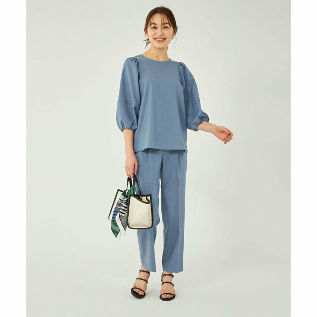 UNITED ARROWS green label relaxing(ユナイテッドアローズグリーンレーベルリラクシング)の【LT.BLUE】【S(36)】シャンブレー ハイチェスト パンツ -ストレッチ・接触冷感- レディースのパンツ(その他)の商品写真