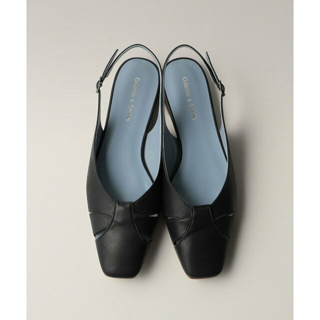 Odette e Odile(オデットエオディール)の【BLACK】インステップクロス フラット10 レディースの靴/シューズ(ハイヒール/パンプス)の商品写真