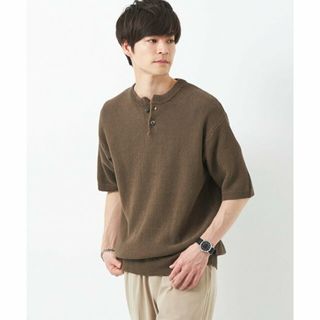 ユナイテッドアローズグリーンレーベルリラクシング(UNITED ARROWS green label relaxing)の【MD.BROWN】ギマコットン リンクス ヘンリーネック Tシャツ(その他)