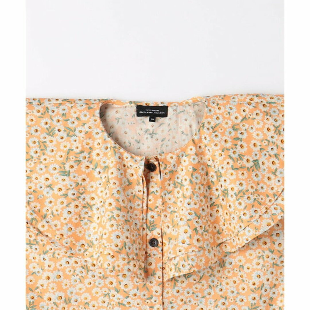 UNITED ARROWS green label relaxing(ユナイテッドアローズグリーンレーベルリラクシング)の【ORANGE】【100cm】花柄 プリント フリル ブラウス 100cm-130cm<br> キッズ/ベビー/マタニティのキッズ服女の子用(90cm~)(ブラウス)の商品写真