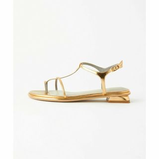 ユナイテッドアローズグリーンレーベルリラクシング(UNITED ARROWS green label relaxing)の【GOLD】Tストラップ トングサンダル(1.5cmヒール)(その他)