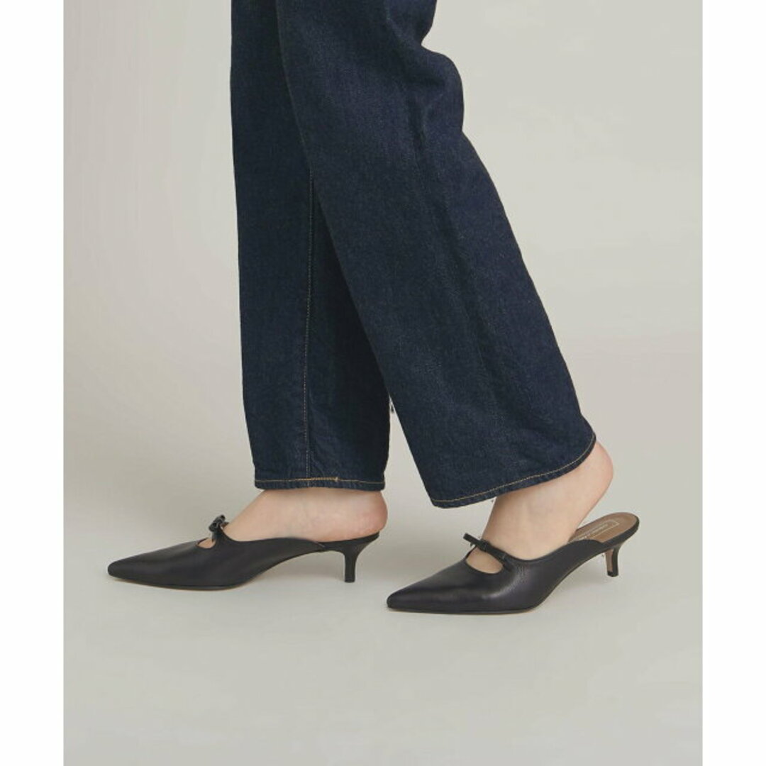 Odette e Odile(オデットエオディール)の【BLACK】【22.5cm】スレンダーリボンミュール パンプス45 レディースの靴/シューズ(ハイヒール/パンプス)の商品写真