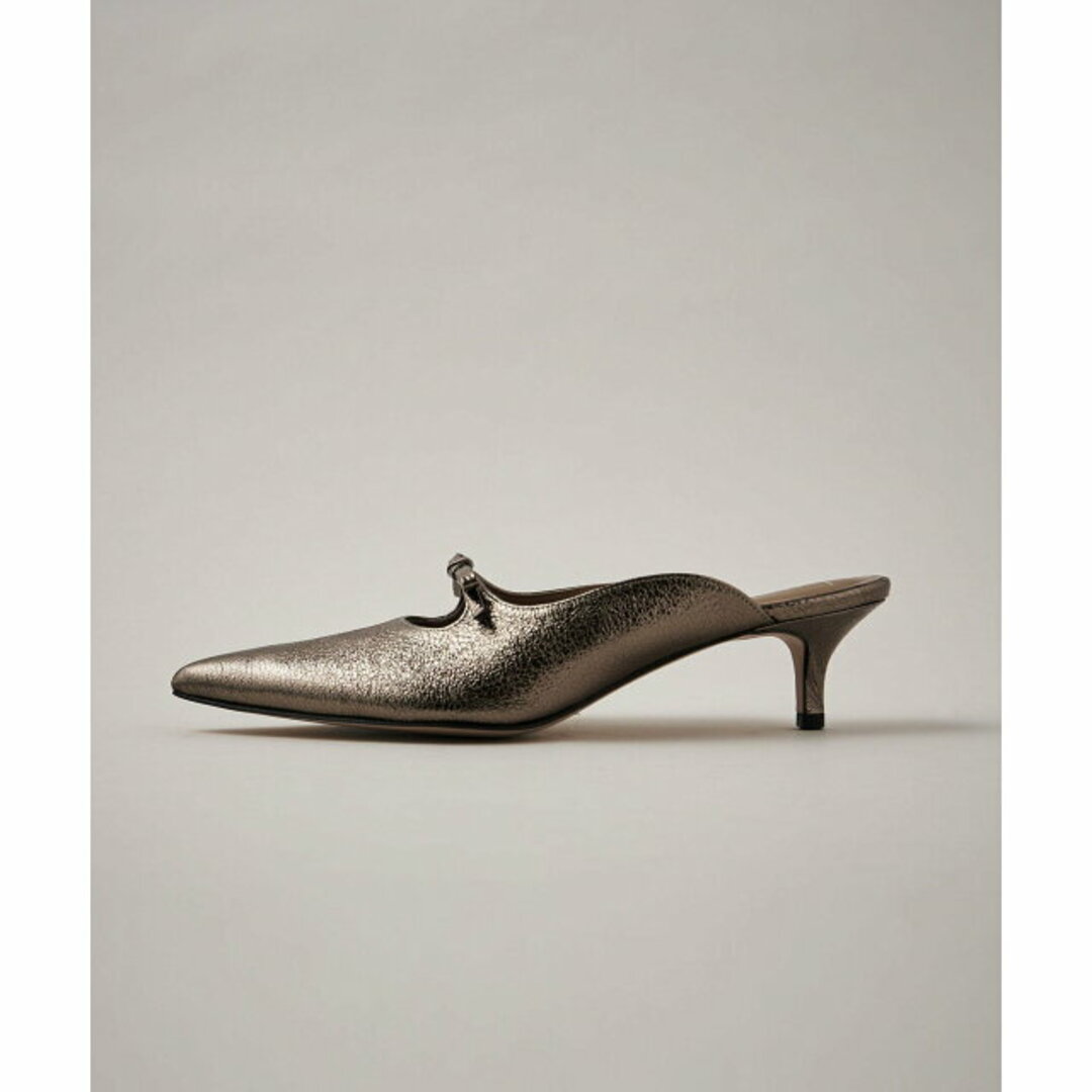 Odette e Odile(オデットエオディール)の【SILVER】【22.5cm】スレンダーリボンミュール パンプス45 レディースの靴/シューズ(ハイヒール/パンプス)の商品写真