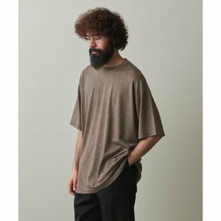 【DK.BROWN】<Steven Alan> WOOL BORDER SHORT SLEEVE TEE -LOOSE/Tシャツ