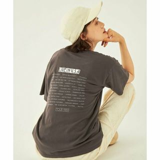 ユナイテッドアローズグリーンレーベルリラクシング(UNITED ARROWS green label relaxing)の【DK.GRAY】flower market ロゴ プリント Tシャツ(カットソー(長袖/七分))