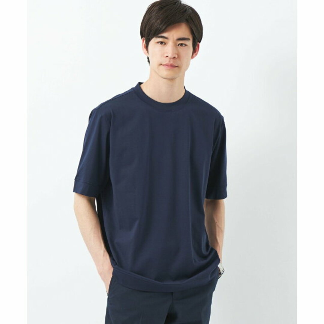 UNITED ARROWS green label relaxing(ユナイテッドアローズグリーンレーベルリラクシング)の【NAVY】<gim>プラチナフェイスコットン Tシャツ メンズのトップス(Tシャツ/カットソー(半袖/袖なし))の商品写真