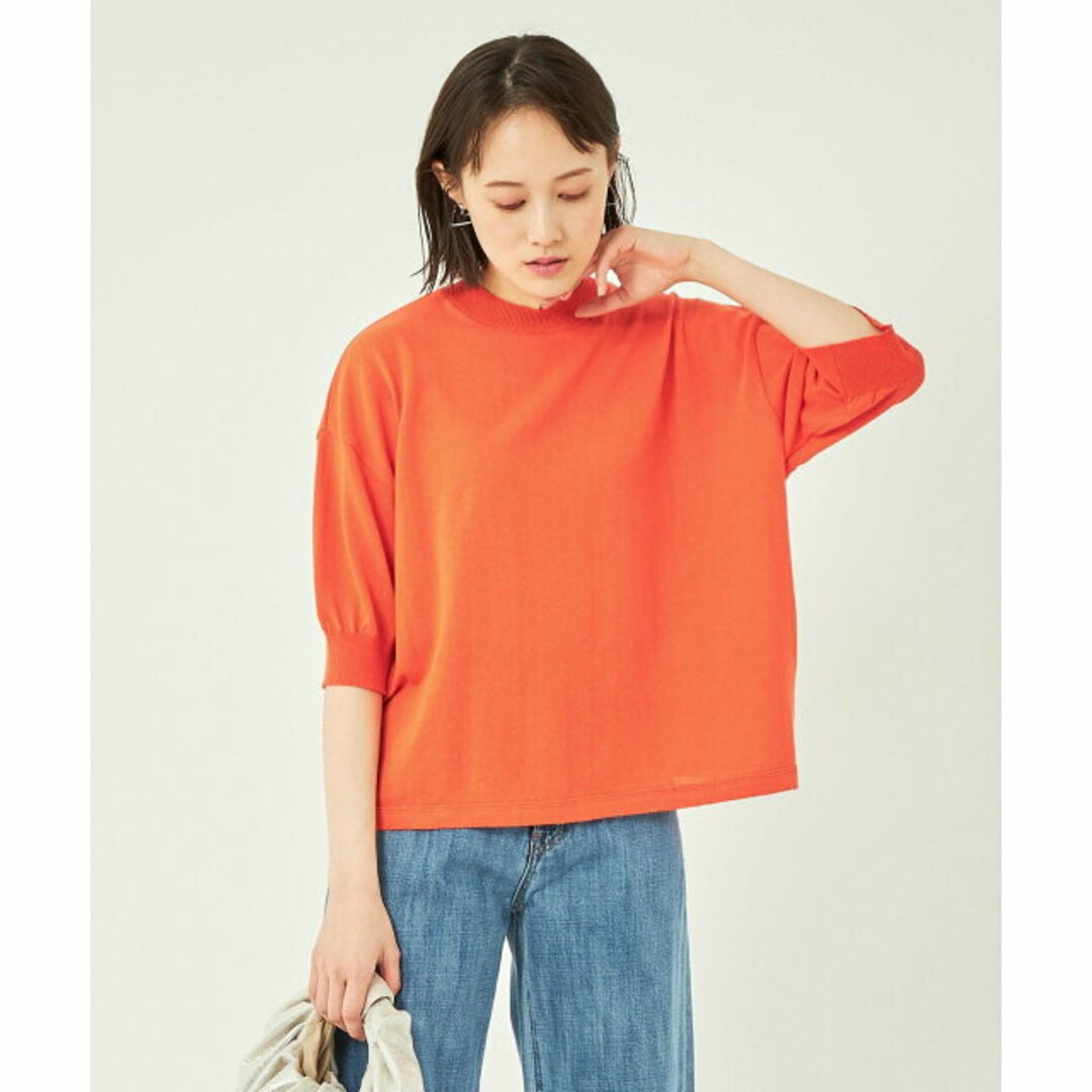 UNITED ARROWS green label relaxing(ユナイテッドアローズグリーンレーベルリラクシング)の【ORANGE】<MEYAME> コットン ニット T レディースのトップス(ニット/セーター)の商品写真