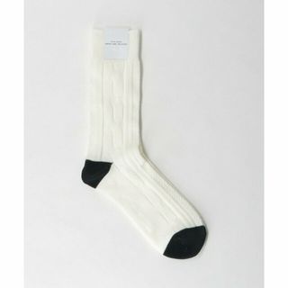 ユナイテッドアローズグリーンレーベルリラクシング(UNITED ARROWS green label relaxing)の【OFF WHITE】ローゲージ ケーブル ソックス(ソックス)