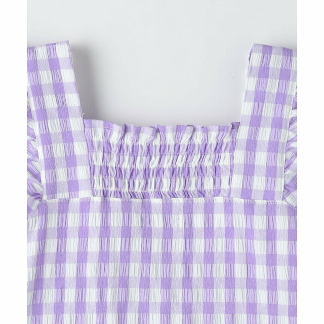 UNITED ARROWS green label relaxing(ユナイテッドアローズグリーンレーベルリラクシング)の【LILAC】【150cm】チェック ショート ブラウス 140cm-150cm キッズ/ベビー/マタニティのキッズ服女の子用(90cm~)(Tシャツ/カットソー)の商品写真