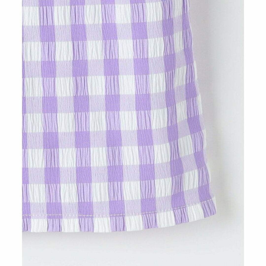 UNITED ARROWS green label relaxing(ユナイテッドアローズグリーンレーベルリラクシング)の【LILAC】【150cm】チェック ショート ブラウス 140cm-150cm キッズ/ベビー/マタニティのキッズ服女の子用(90cm~)(Tシャツ/カットソー)の商品写真