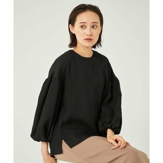 ユナイテッドアローズグリーンレーベルリラクシング(UNITED ARROWS green label relaxing)の【BLACK】ソデボリューム ジャカード ブラウス(シャツ/ブラウス(長袖/七分))