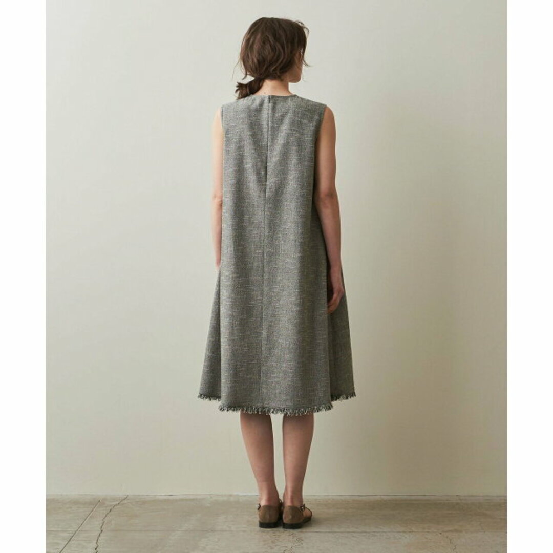 steven alan(スティーブンアラン)の【MD.GRAY】<Steven Alan>COTTON TWEED FRINGE DRESS/ワンピース レディースのワンピース(ロングワンピース/マキシワンピース)の商品写真