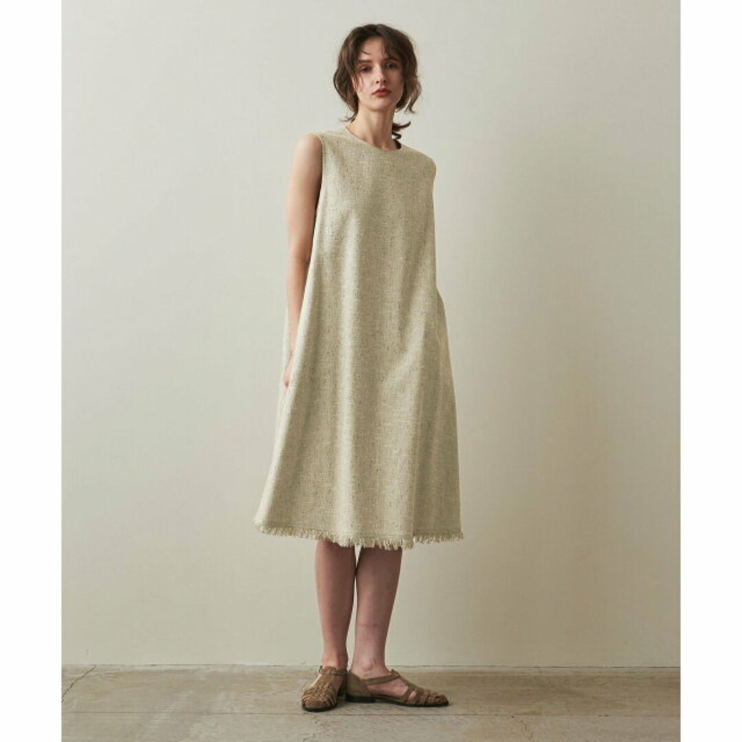 steven alan(スティーブンアラン)の【BEIGE】<Steven Alan>COTTON TWEED FRINGE DRESS/ワンピース レディースのワンピース(ロングワンピース/マキシワンピース)の商品写真