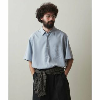 【LT.BLUE】<Steven Alan> DRAPE REGULAR COLLAR BOX SHORT SLEEVE SHIRT -LOOSE/シャツ