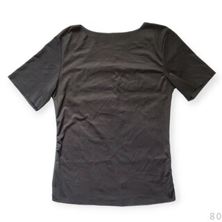 半袖Tシャツ シンプル カットオフ ボートネック インナー 薄手 軽量 黒(Tシャツ(半袖/袖なし))