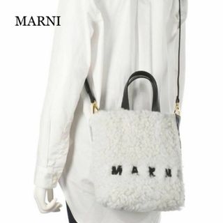 マルニ(Marni)の【極美品】MARNI FUR MUSEO SOFT シアリング ミニトートバッグ(ショルダーバッグ)