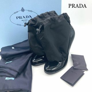 プラダ(PRADA)の【新品未使用☆近年モデル】PRADA プラダ ヒール パンプス ブラック 切替(ハイヒール/パンプス)