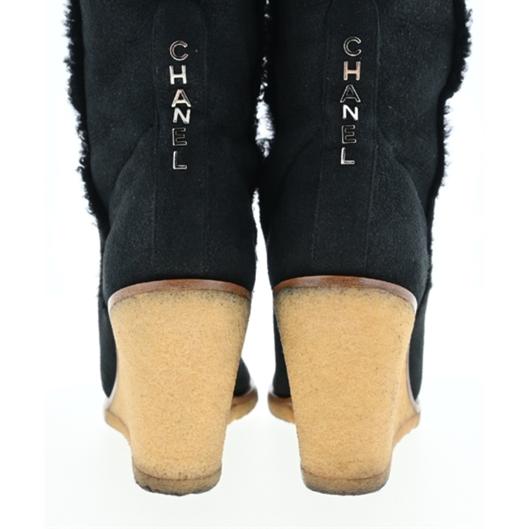 CHANEL(シャネル)のCHANEL シャネル ブーツ 37(24cm位) 黒 【古着】【中古】 レディースの靴/シューズ(ブーツ)の商品写真