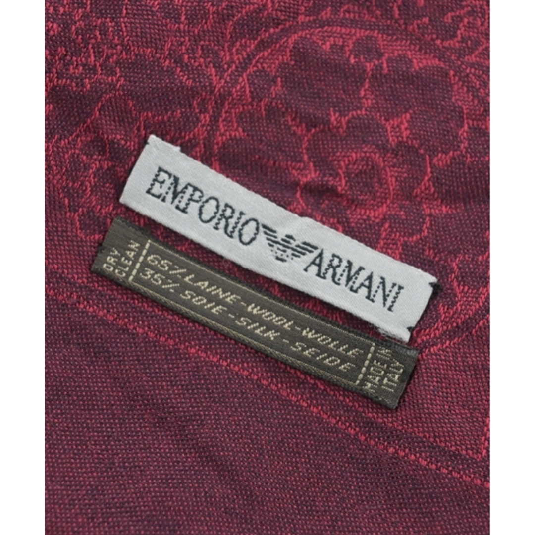 Emporio Armani(エンポリオアルマーニ)のEMPORIO ARMANI ストール - エンジ系(総柄) 【古着】【中古】 レディースのファッション小物(ストール/パシュミナ)の商品写真