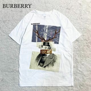 バーバリー(BURBERRY)の【未使用級】バーバリー Tシャツ ロンT 白 半袖 プリント ロゴ 12Y(Tシャツ/カットソー)