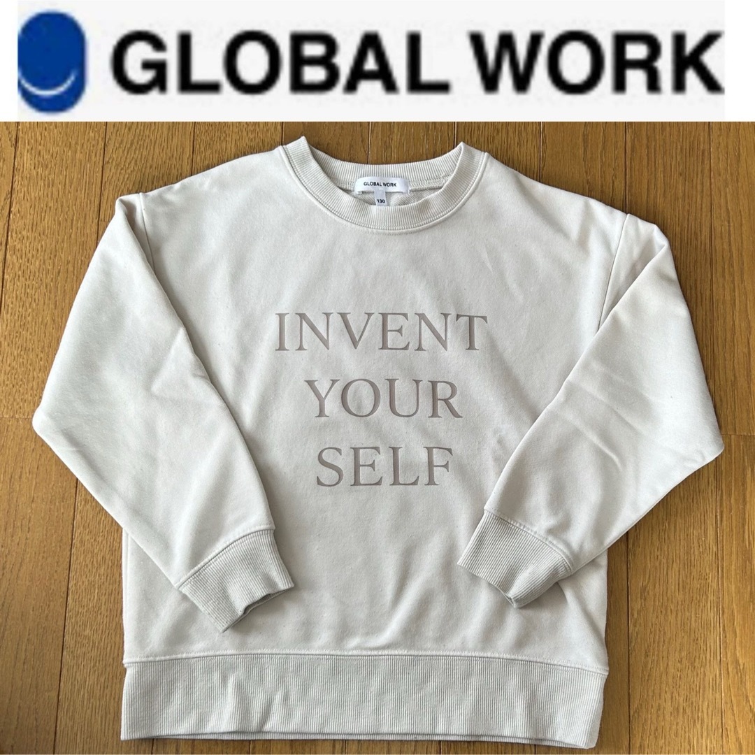 GLOBAL WORK(グローバルワーク)のロゴ トレーナー パーカー 130cm グローバルワーク GLOBAL WORK キッズ/ベビー/マタニティのキッズ服女の子用(90cm~)(Tシャツ/カットソー)の商品写真