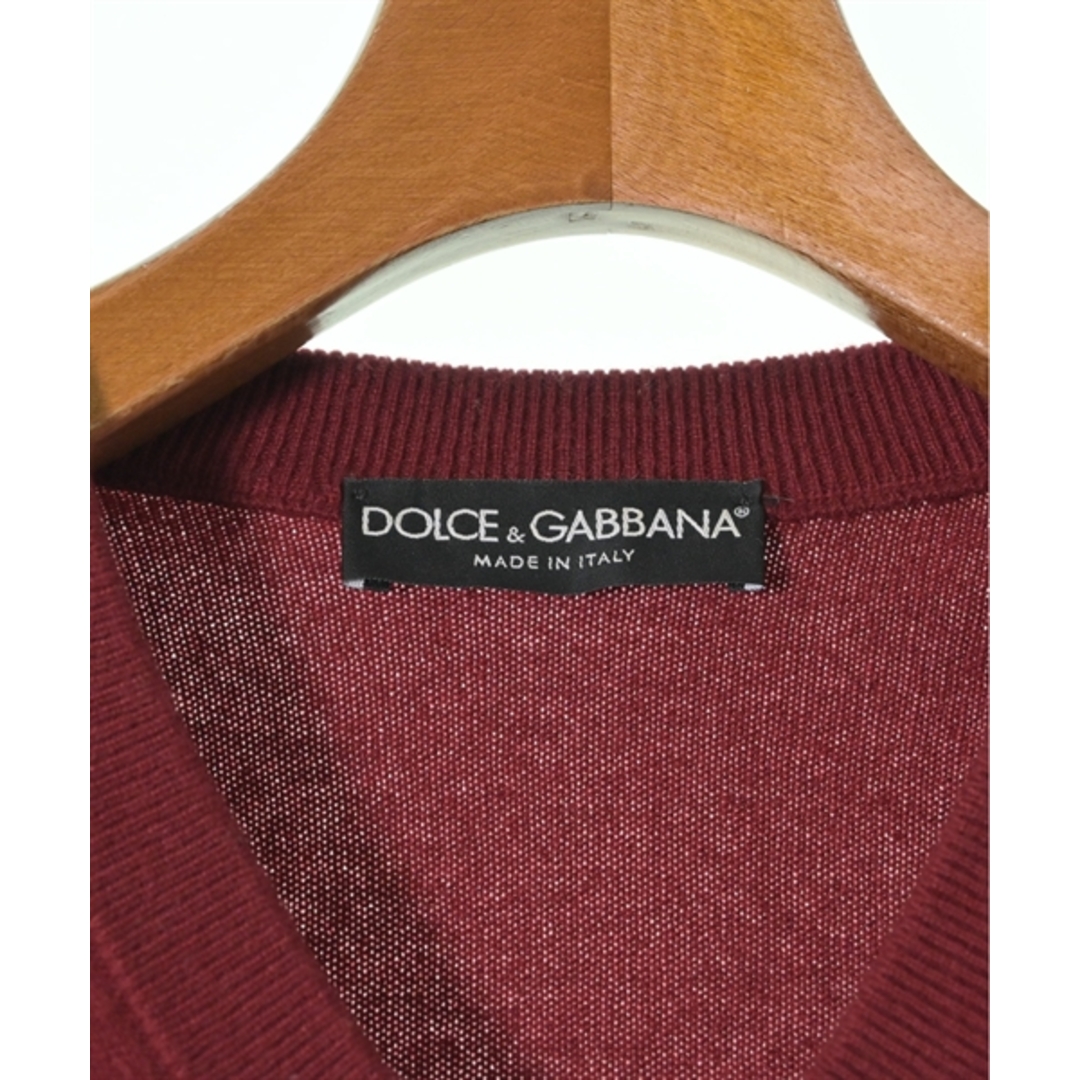 DOLCE&GABBANA(ドルチェアンドガッバーナ)のDOLCE&GABBANA ニット・セーター 48(L位) 赤 【古着】【中古】 メンズのトップス(ニット/セーター)の商品写真