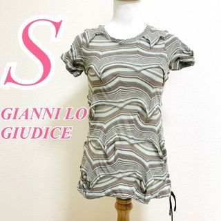 ジャンニロジュディチェ(GIANNI LO GIUDICE)のジャンニロジュディチェ　半袖カットソー　S　グリーン　グレー　総柄　派手　綿(Tシャツ(半袖/袖なし))