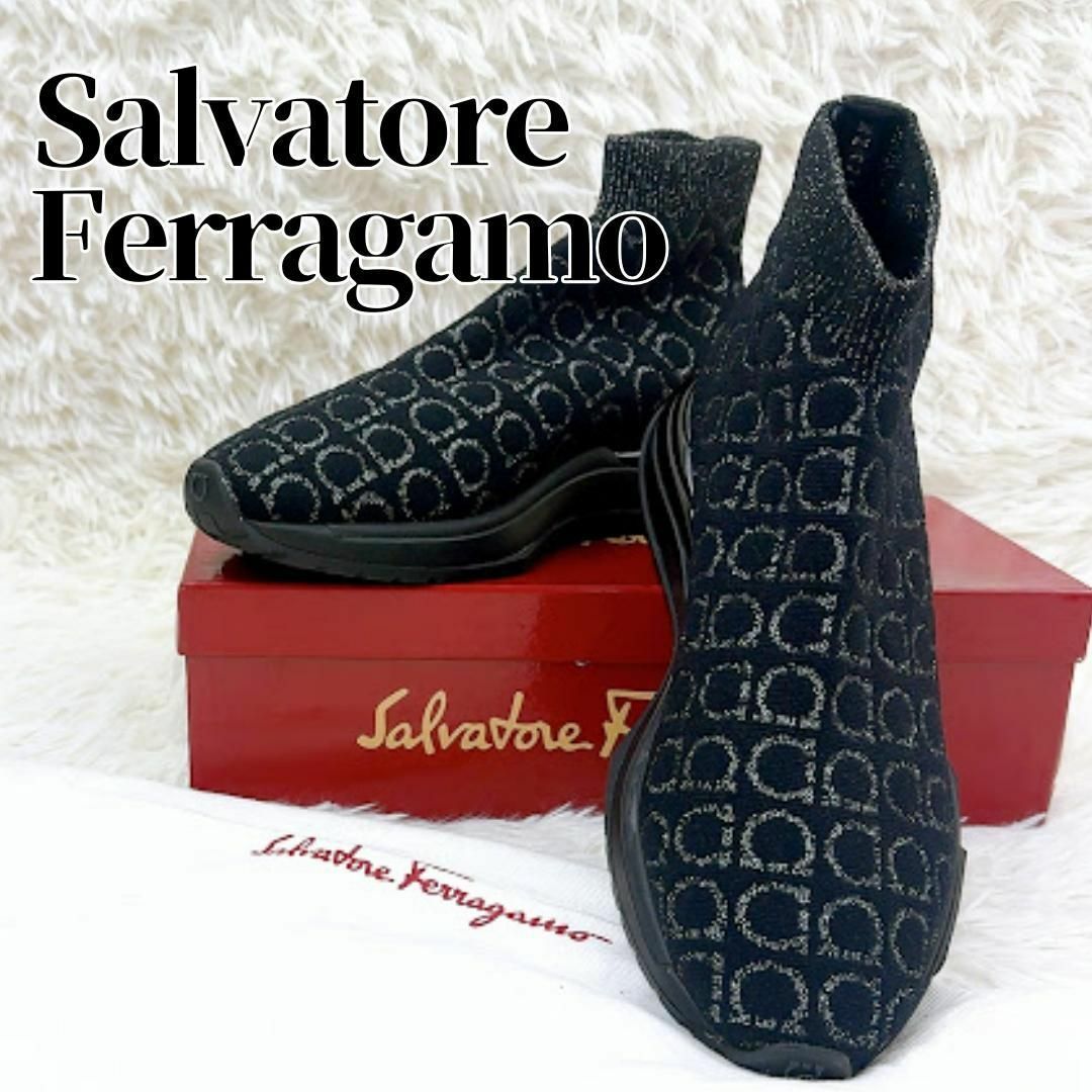 Salvatore Ferragamo(サルヴァトーレフェラガモ)の未使用級　希少 Salvatore Ferragamo ソックススニーカー レディースの靴/シューズ(スニーカー)の商品写真