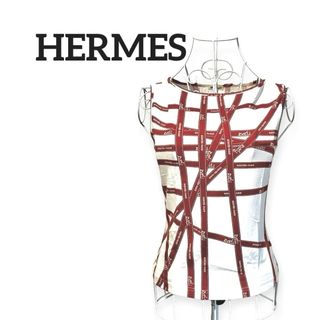 エルメス(Hermes)の【特別価格】極美品・希少❤︎HERMES マルジェラ期赤リボン ノースリーブ(カットソー(半袖/袖なし))