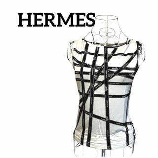 エルメス(Hermes)の【特別価格】極美品・希少❤︎HERMES マルジェラ期 青リボンノースリーブ(カットソー(半袖/袖なし))